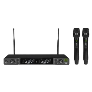 Q-Audio UHF Dual Channel Diversity Handheld Wireless System, 19" Rack Mountable