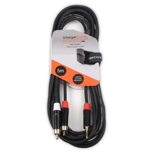 StageCore iCORE215LU5 3.5mm Mini Jack Plug - 2x Male RCA Phono Plugs, Cable