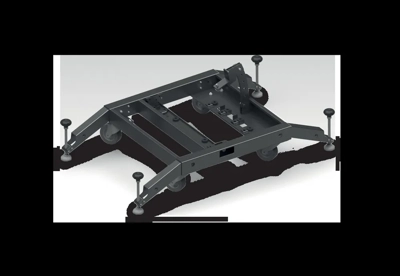 FBT Trolley for 3x VHA406/VHA112 and metal base to ground 4x VHA406/VHA112
