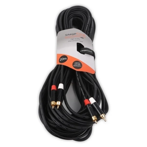 StageCore iCORE250LU20 2x Male RCA Plugs - 2x Male RCA Phono Plugs, Cable