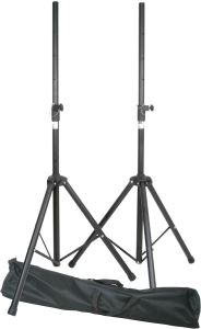 QTX Pair Heavy Duty Speaker Stands with bag (180.550UK)