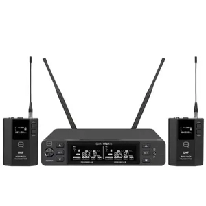 Q-Audio UHF Dual Channel True Diversity BP Wireless Mic System