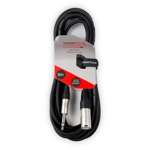 StageCore CORE163LU6BK 6.35mm Jack Plug - Male XLR Connector, Audio Cable
