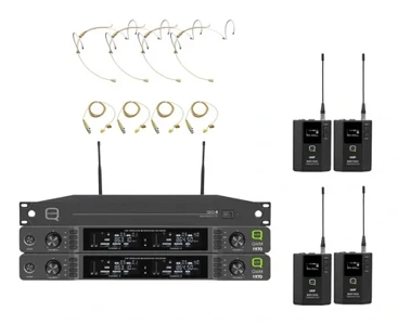 Q-Audio QWM1970BP-4W 4-Way QWM1970 Beltpack System complete Antenna Unit 606-614MHz
