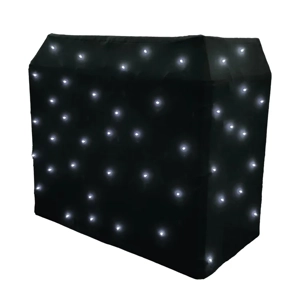 Ultimax Starcloth for DJBoothPro, WHITE LED, Black Molton Fabric, Incl. 65W DMX 