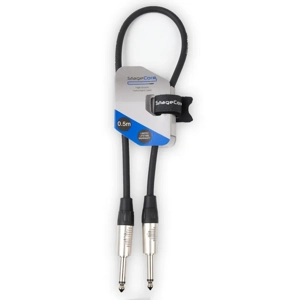 StageCore CORE100LU05-BK Premade 6.35mm-6.35mm Mono Jack Cable, LU05, BLACK