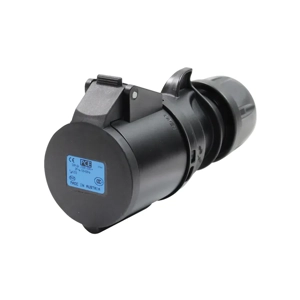 PCE Connector 32a 3p IP44 230v black