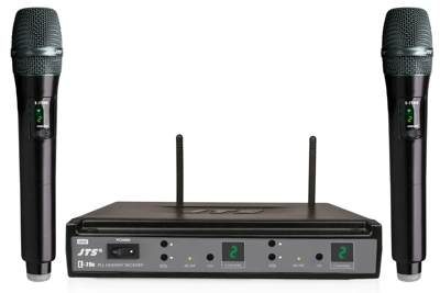 JTS UHF Dual channel PLL diversity receiver with handheld transmitter