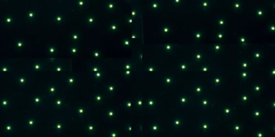 Ultimax 6m x 3m Starcloth Black Molton Fabric  with 144 RGB LEDs and DMX Controller 65w