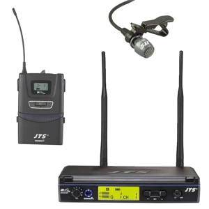 JTS UHF PLL S Channel Diversity Lapel Wireless Mic System 863-8...