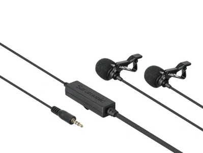 Saramonic Lavalier Microphone with 2 Microphone Capsules and Mic clips for DSLR Camera,