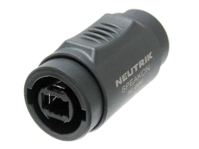 Neutrik Speakon. 4 pole lockable coupler