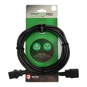 StageCore SC-IEC05M Mains Extension Lead, IEC Male - IEC Female, 0.5m