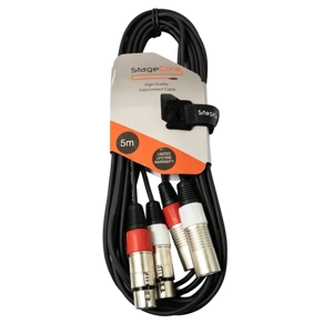 StageCore iCORE360LU5 2x Female XLR - 2x Male XLR Insert Cable OD 4.8mm 5MT
