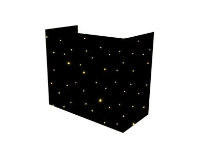 Ultimax Starcloth for DJCombiBoothXL, Warm White LED, Black Molton Fabric c/w 65W DMX 