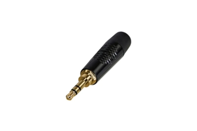 Neutrik REAN 3.5mm Stereo Jack Plug, Gold Contacts, Black