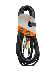 StageCore iCORE200LU5 2x 6.35mm Mono Jack Plugs - 2x 6.35mm Mono Jack Plugs, Cable