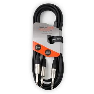StageCore iCORE210LU5 6.35mm Jack Plug - 2x 6.35mm Mono Jack Plugs, Cable