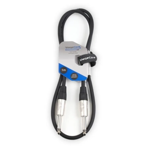 StageCore CORE100LU1-BK Premade 6.35mm-6.35mm Mono Jack Cable, LU1, BLACK