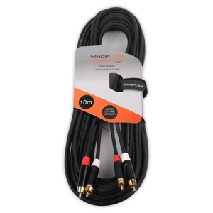 StageCore iCORE250LU10 2x Male RCA Plugs - 2x Male RCA Phono Plugs, Cable