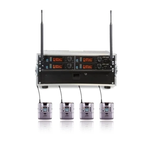 JTS UF 20 - 4 Channel Body-Pack All Racked Up System