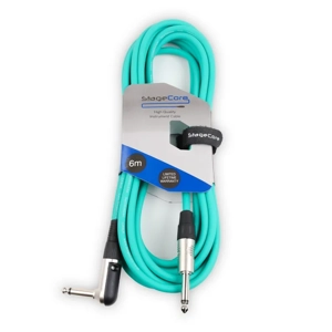 StageCore CORE140LU6GR 6.35mm Angled Mono Jack Plug - 6.35mm Straight Mono Jack Plug, Cable