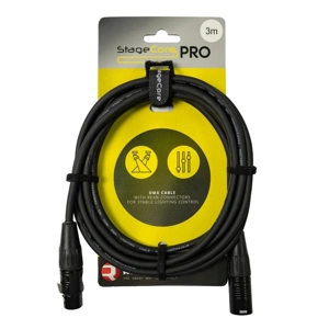 StageCore PRODMX3LU3 REAN 3 Pin XLR Male - 3 Pin XLR Female, 120 ohm DMX Cable, LU3