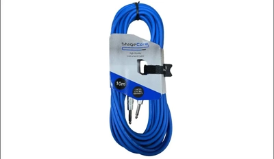 StageCore CORE100LU10BL 6.35mm Mono Jack Plug - 6.35mm Mono Jack Plug, Cable, 10MT