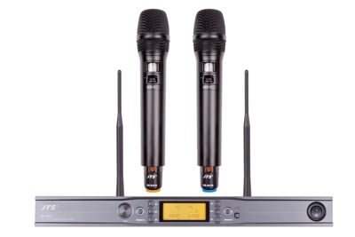 JTS UHF Diversity Dual Channel Handheld Wireless Microphone System with Remoset U