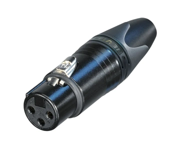 Neutrik 3 pole cable connector, female (gold contacts)