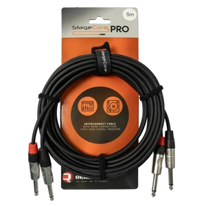 StageCore iPRO200LU5 REAN 2x 6.35mm Mono Jack Plug - 2x 6.35mm Mono Jack Plugs, Cable, LU5