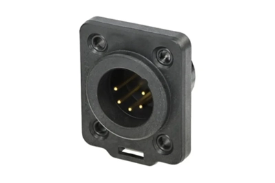 Neutrik 5 pole XLR male chassis socket - TOP