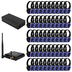 Silent Disco 50 way kit including Bluetooth transmitter and charger