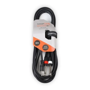 StageCore AIROH170LU3 1 x 3.5mm Plug - 2x 6.3mm Jack Plugs, Cable
