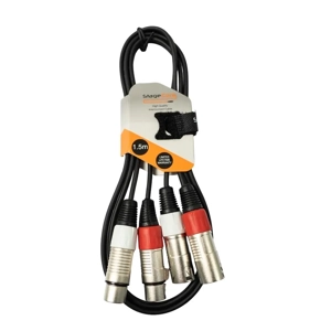 StageCore iCORE360LU15 2x Female XLR - 2x Male XLR Insert Cable OD 4.8mm 1.5MT