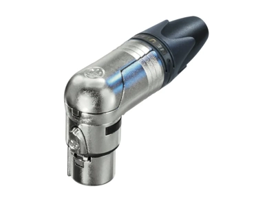 Neutrik 3 pole. Female, compact right angle version