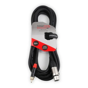 StageCore CORE170LU6BK Female XLR Connector - Male RCA Phono Plug, Audio Cable