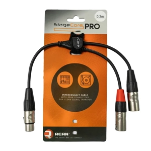 StageCore iPRO920LU03 REAN 1x Female XLR, 2x Male XLR Cable, LU0.3