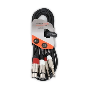 StageCore iCORE400LU3 2x Female XLR Connectors - 2x 6.35mm Mono Jack Plugs, Cable