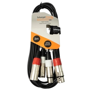 StageCore iCORE360LU3 2x Female XLR - 2x Male XLR Insert Cable OD 4.8mm 3MT