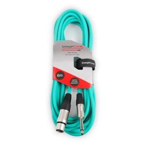 StageCore CORE300LU6GR 6.35mm Mono Jack Plug - Female XLR Connector, Audio Cable