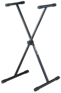 T10BK-IC Quiklok Keyboard Scissor Stand Quicklock Band Single Brace X-Stand