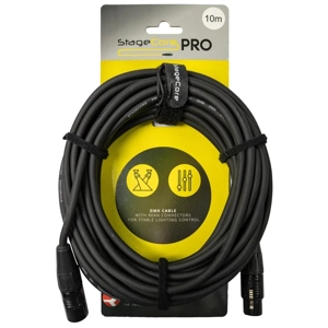 StageCore PRODMX5LU10 REAN 5 Pin XLR Male - 5 Pin XLR Female, 120 ohm DMX Cable, LU10