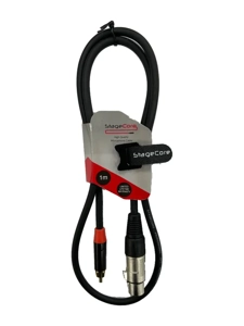 StageCore CORE170LU1BK Female XLR Connector - Male RCA Phono Plug, Audio Cable