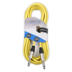 StageCore CORE100LU6-YE Premade 6.35mm-6.35mm Mono Jack Cable, LU6, YELLOW