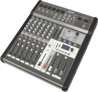 Q-Audio 8 Channel Mixer with FX and USB (19" rack mount kit included)