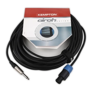 StageCore AIROH31LU15BK 4 Pole Speaker Connector - 6.35mm Mono Jack Plug, 2 x 1.5mm Speaker Cable