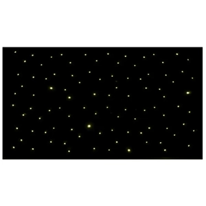 Ultimax 6m x 4m Starcloth Black Moulton Fabric  144 Warm White LEDs & DMX Controller 65w