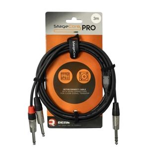 StageCore iPRO210LU3 REAN 6.35mm Jack Plug - 2x 6.35mm Mono Jack Plugs, Cable, LU3