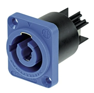 Neutrik powerCON  - Air tight chassis connector, A-type for power-in, flat tab terminals